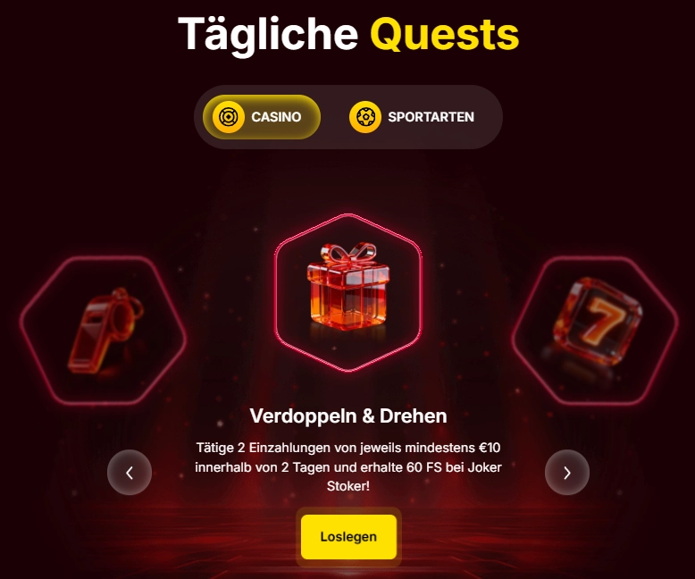 Tägliche Quests im Vulkan Spiele Casino mit Missionen und Belohnungen